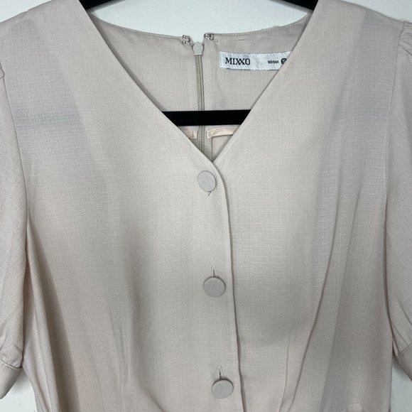 Korean Tie Front Mini Dress - Picture 5 of 5